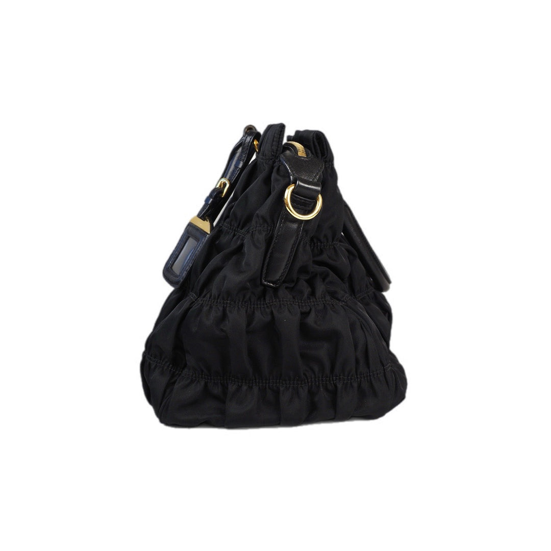 Prada Gaufre Nylon Handbag Black Bag