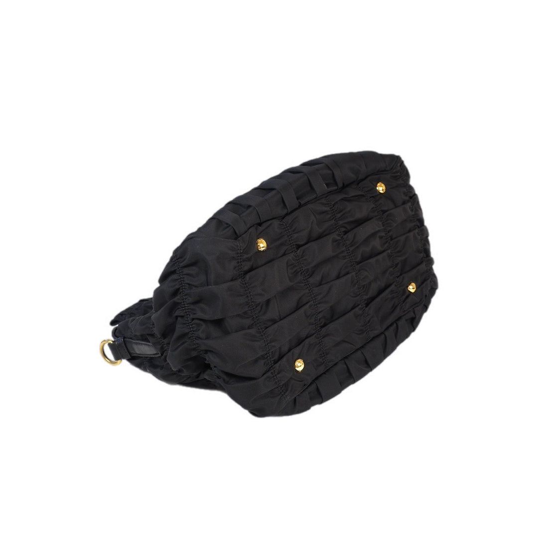 Prada Gaufre Nylon Handbag Black Bag