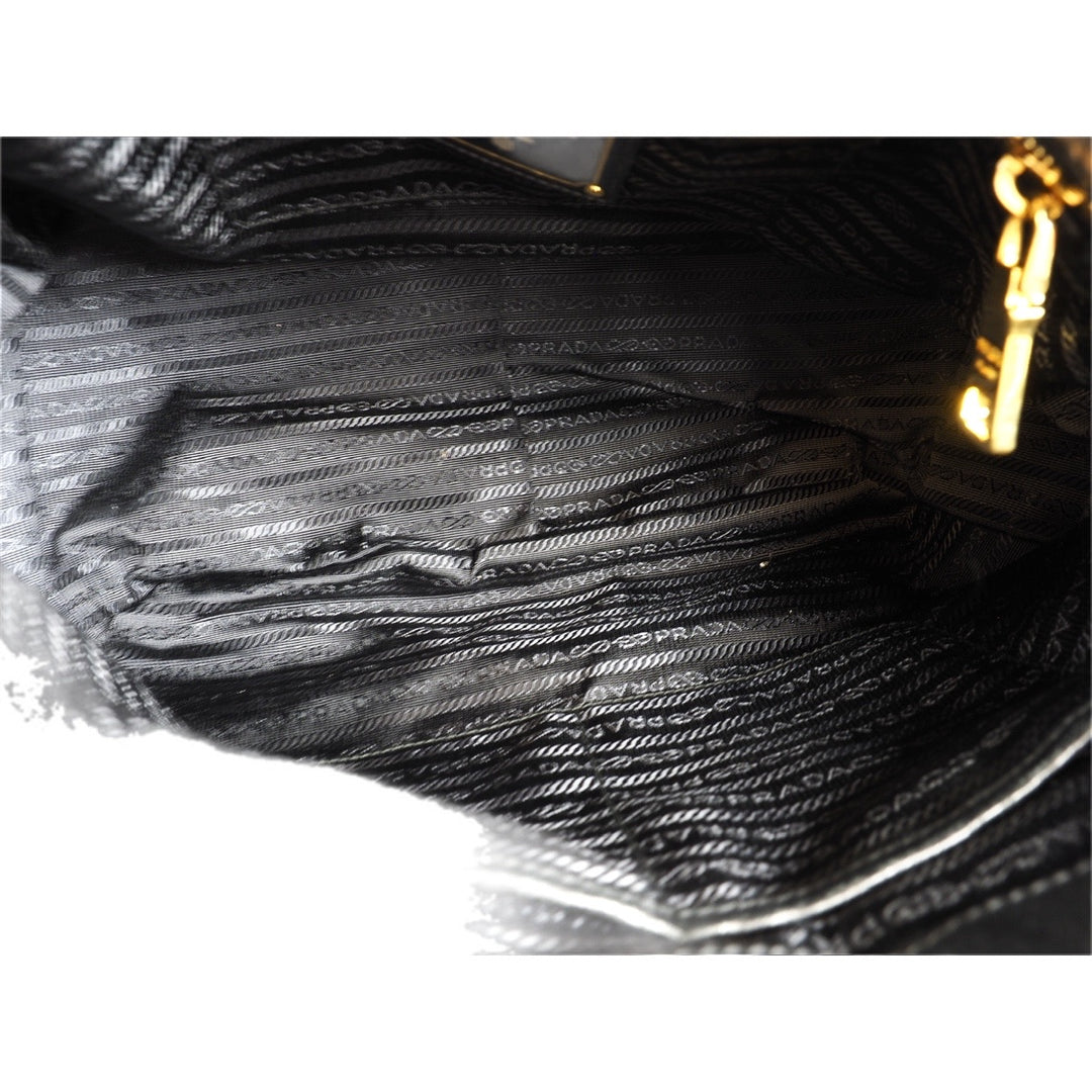 Prada Gaufre Nylon Handbag Black Bag