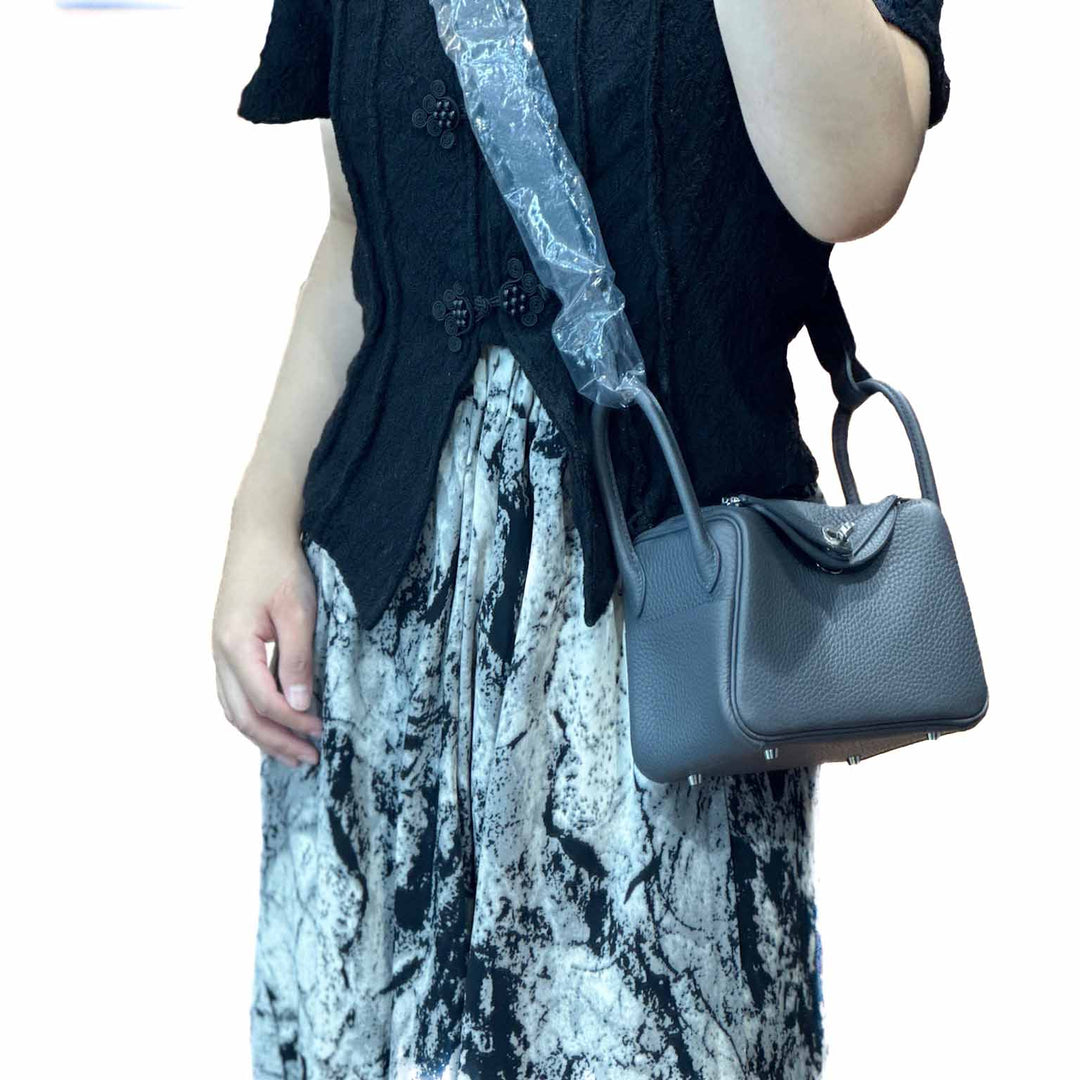 Hermes Lindy Mini Clemence Leather 85 Ardoise - Jiaxyk