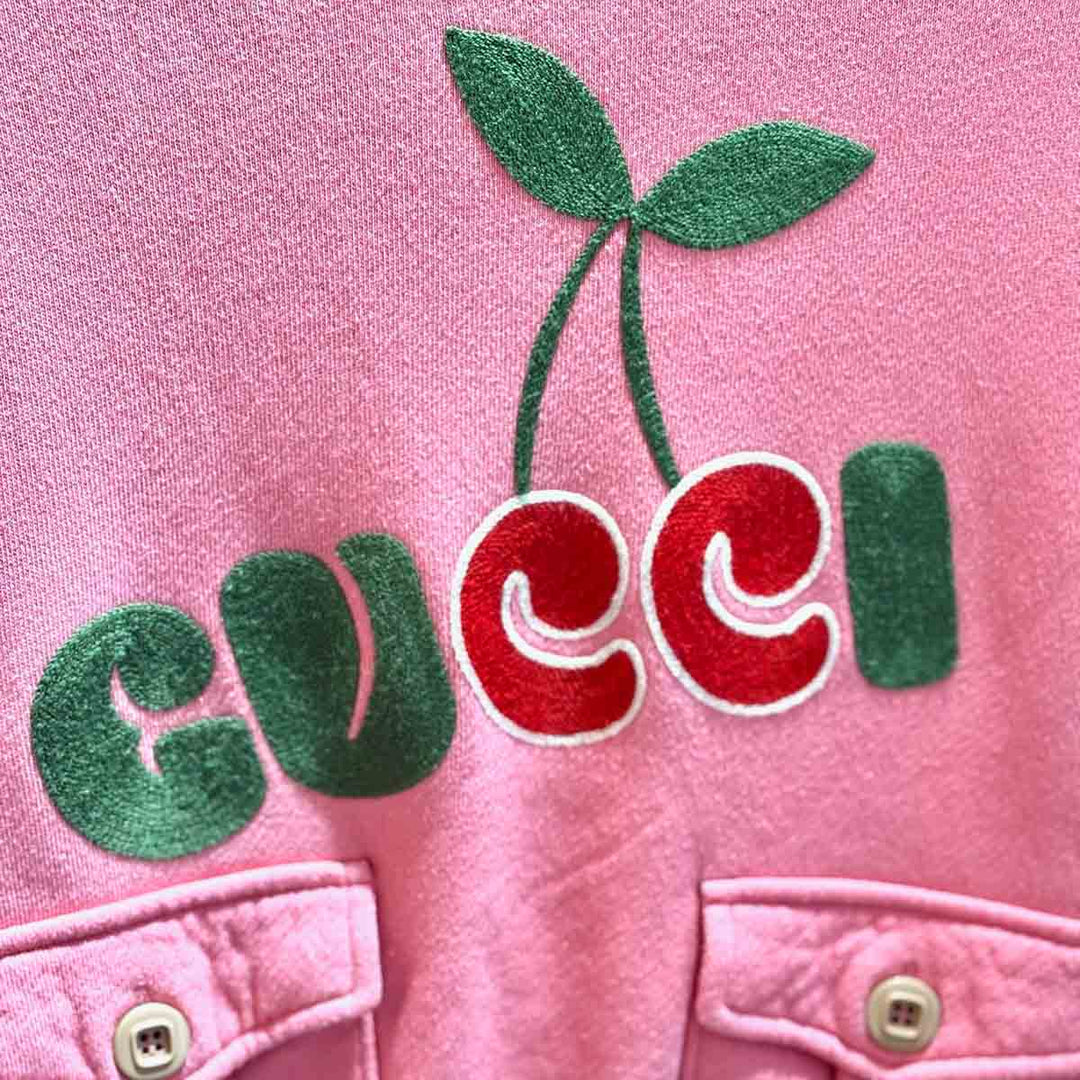 Gucci Cotton Jersey Pink Cherry Sweatshirt #S