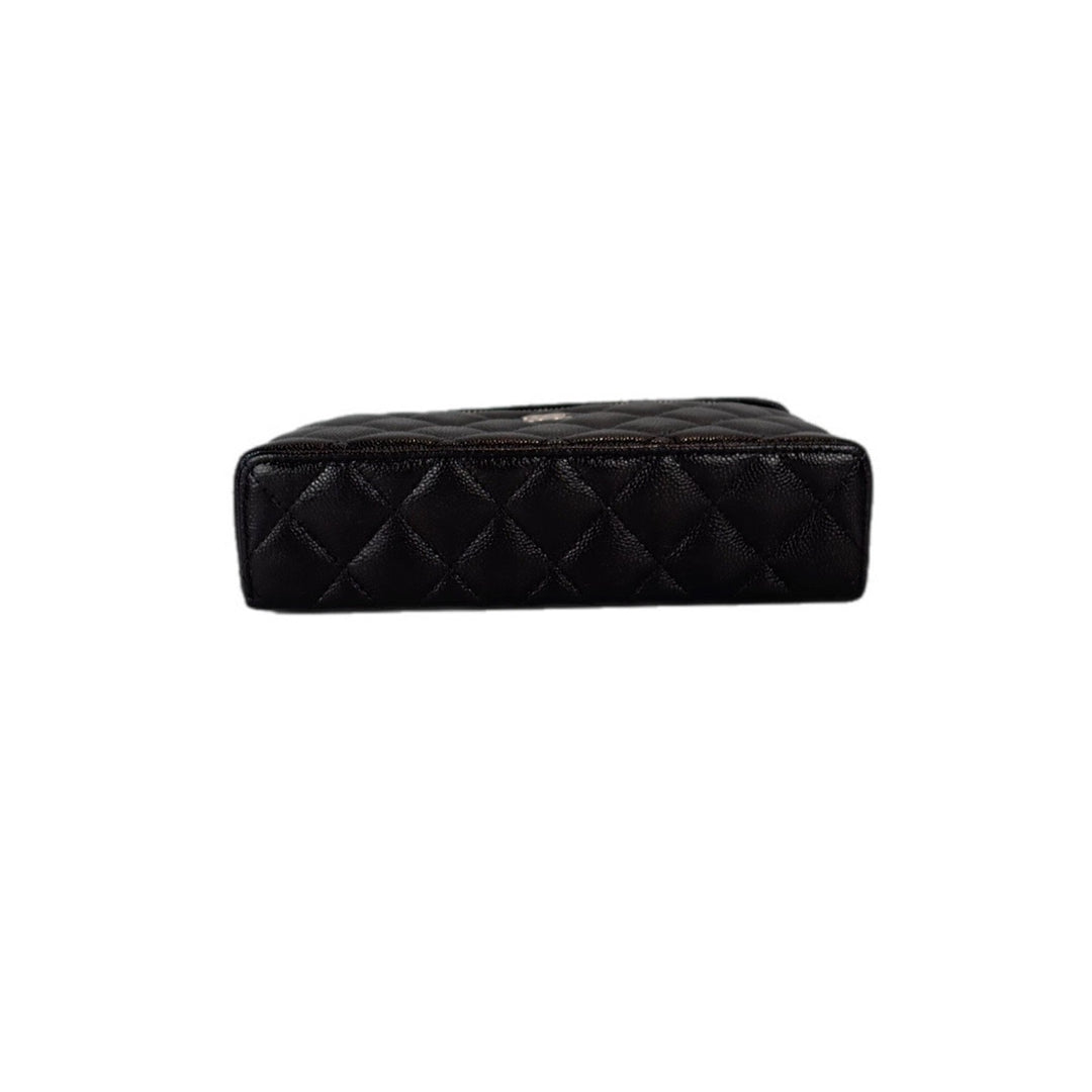 Chanel Black Caviar Top Handle Vanity Bag