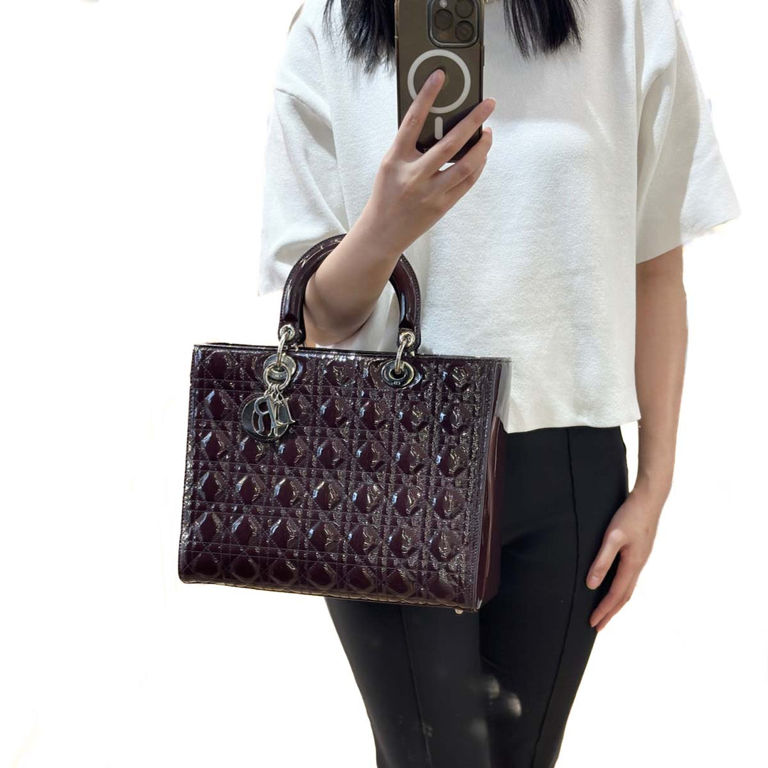 Dior Large Purple Lady Dior Bag - Jiaxyk
