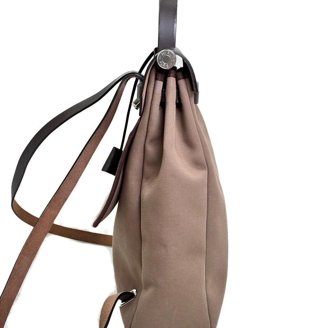 Hermes Toile Officer Ebene Vache Hunter Herbag
