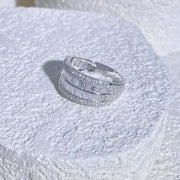 Natural White Diamond Wide Version Eternity Ring D0.85ct, 18K F-G