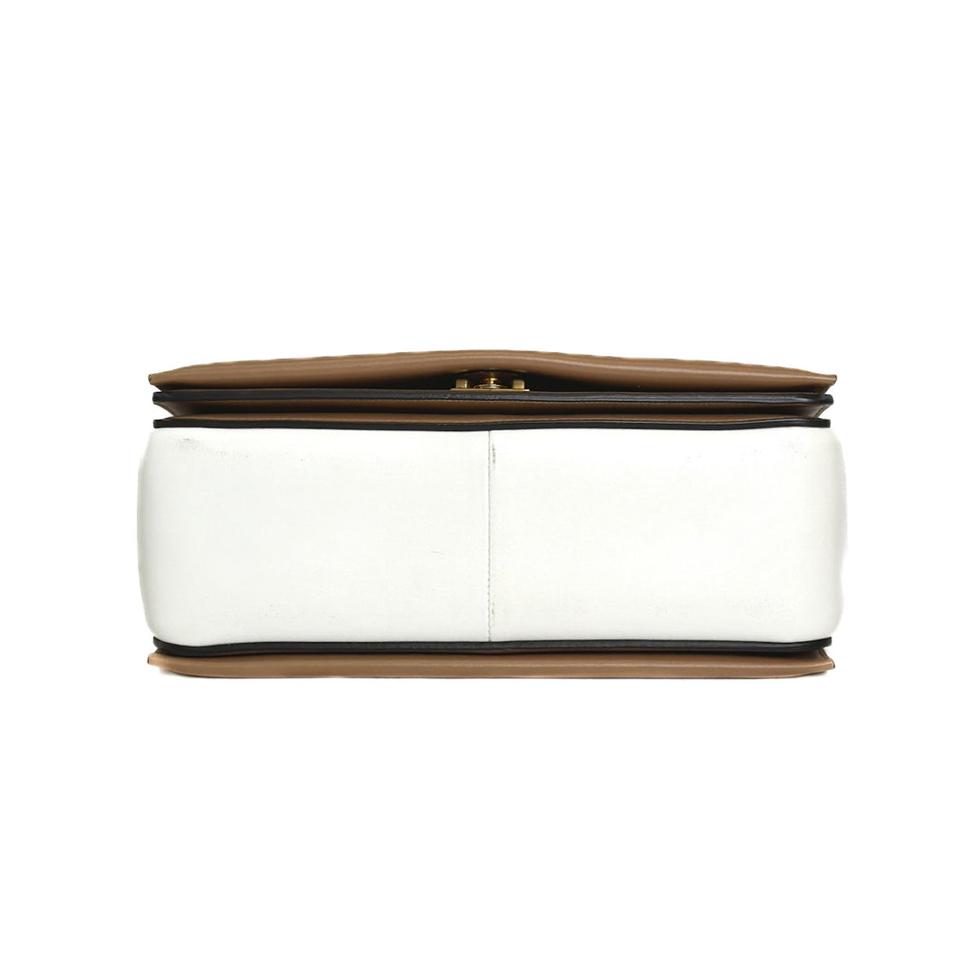 Celine White & Brown Frame Bag - Jiaxyk