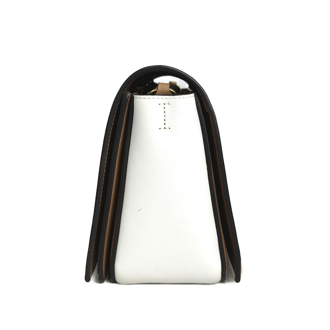 Celine White & Brown Frame Bag - Jiaxyk