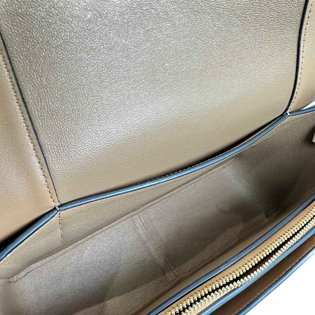 Celine White & Brown Frame Bag - Jiaxyk