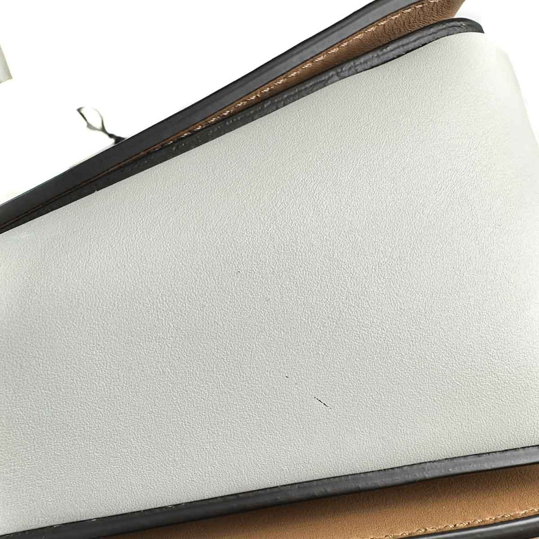 Celine White & Brown Frame Bag - Jiaxyk
