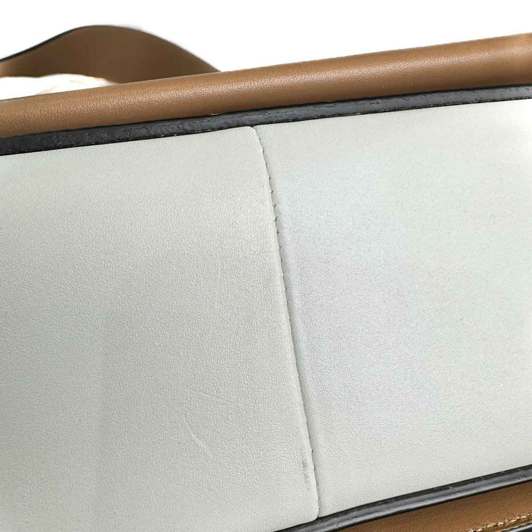 Celine White & Brown Frame Bag - Jiaxyk
