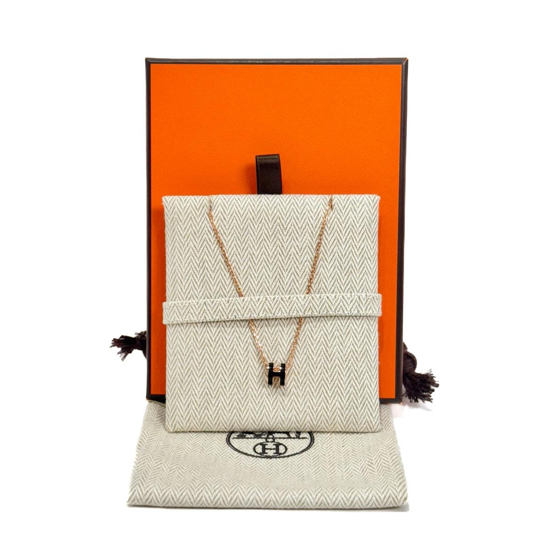 Hermes Black Mini H Pop Necklace - Jiaxyk