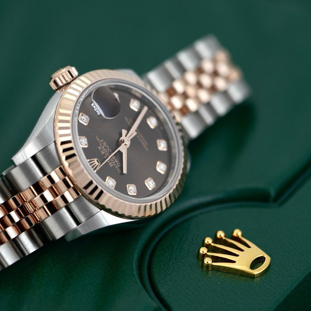 Rolex Datejust 28mm Rose Gold Steel Auto Watch