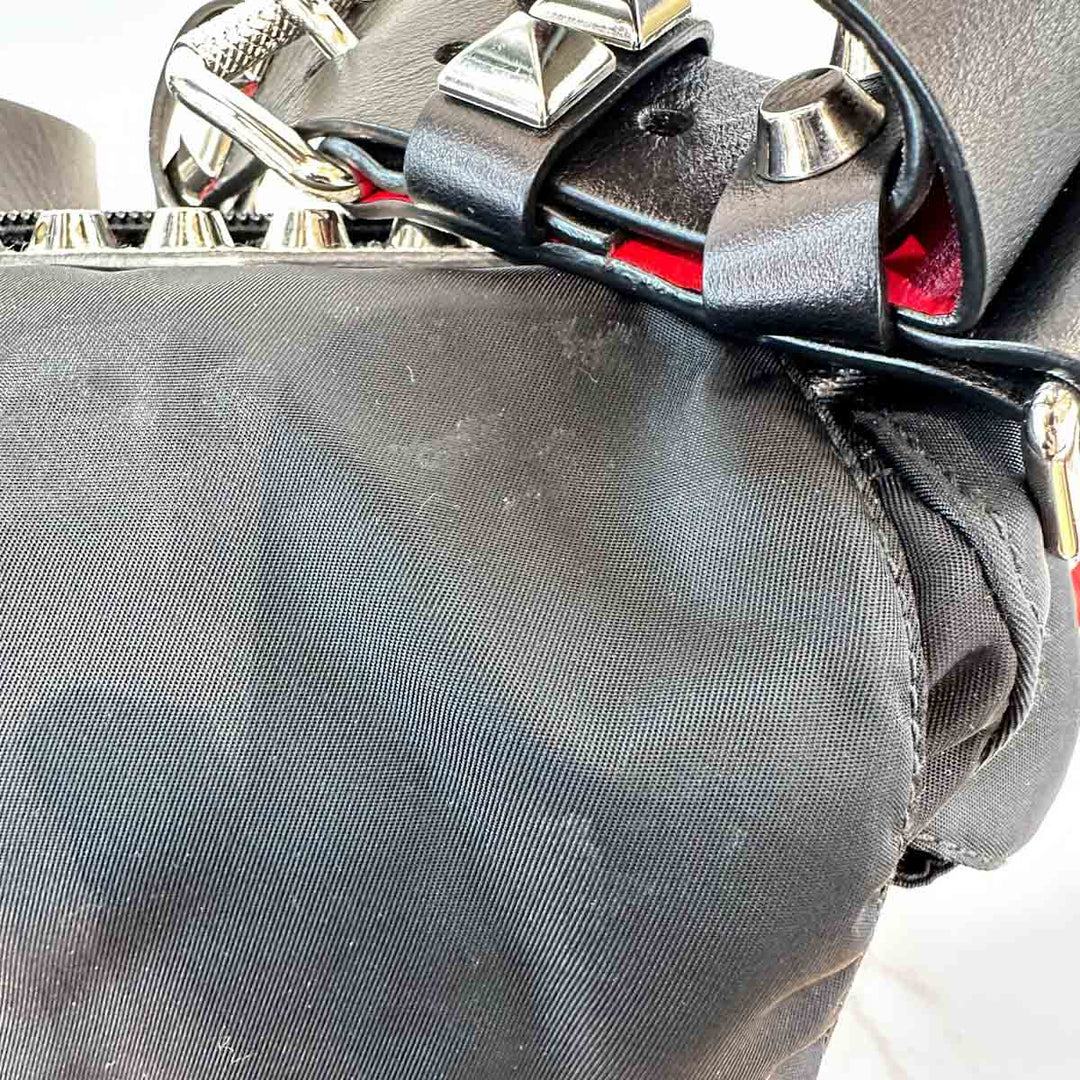 Prada Nylon New Vela Studded Messenger Bag - Jiaxyk
