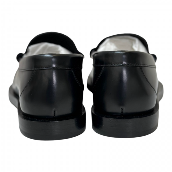Jimmy Choo Black Glitter Leather Loafers 39.5 - Jiaxyk