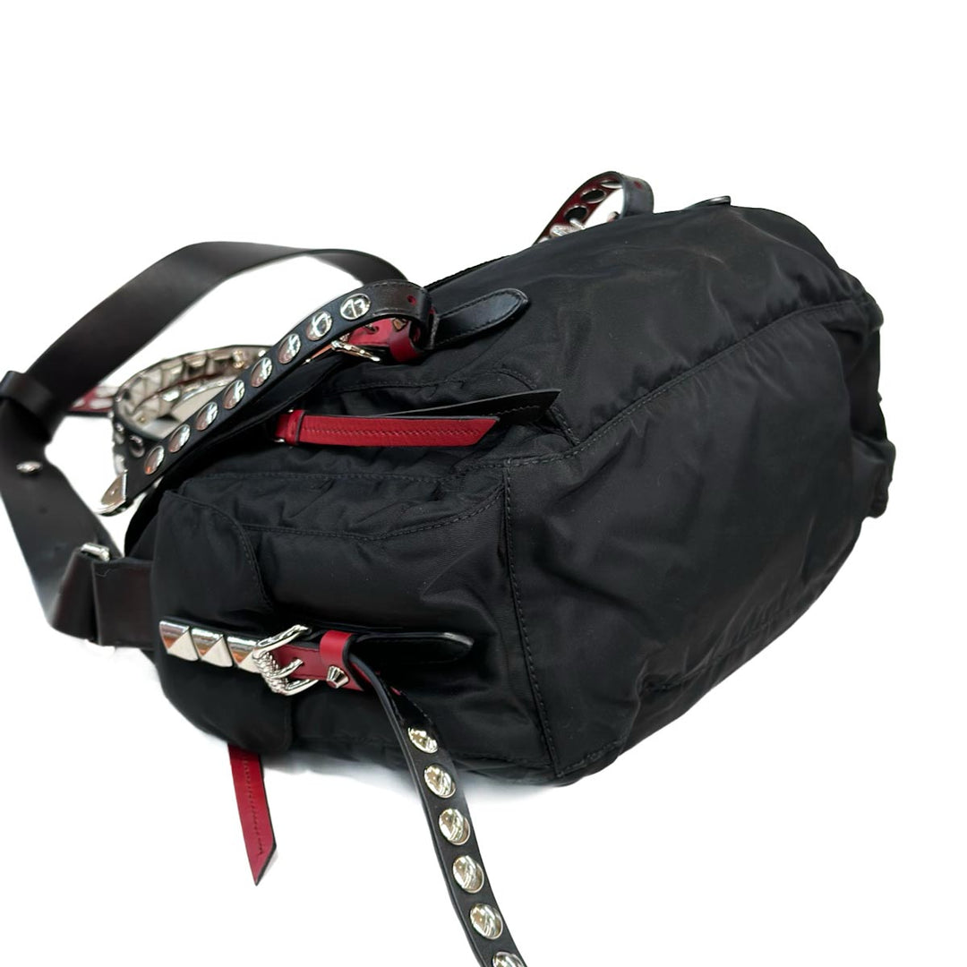 Prada Nylon New Vela Studded Messenger Bag - Jiaxyk