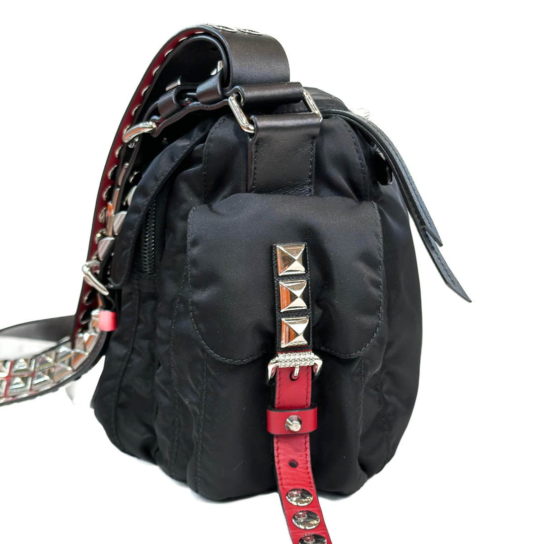 Prada Nylon New Vela Studded Messenger Bag - Jiaxyk