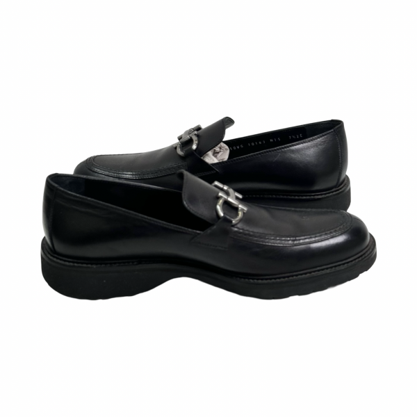 Salvatore Ferragamo Fiorello Black Leather Loafers 7.5 - Jiaxyk