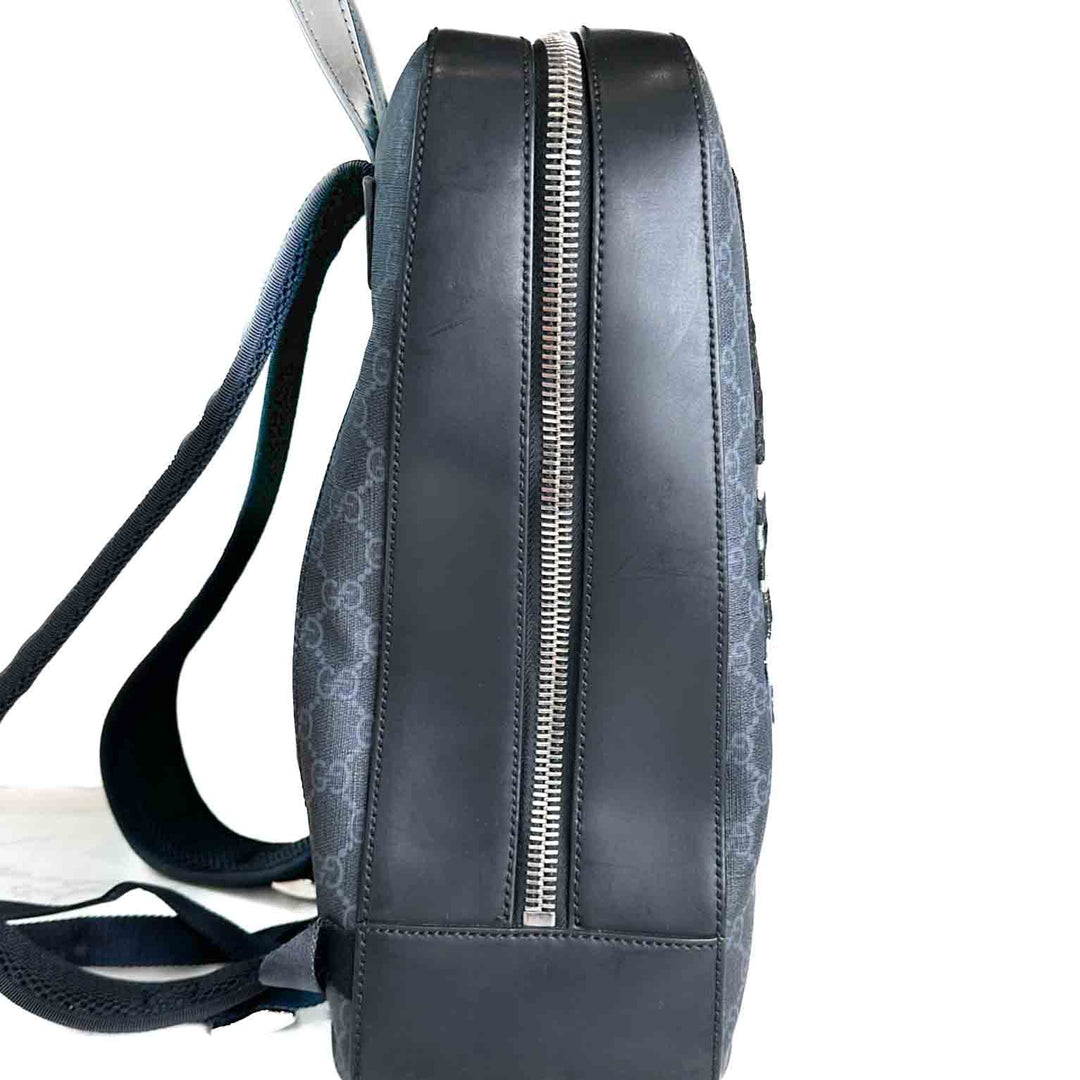 Gucci GG Supreme Monogram Angry Cat Web Tote Backpack - Jiaxyk