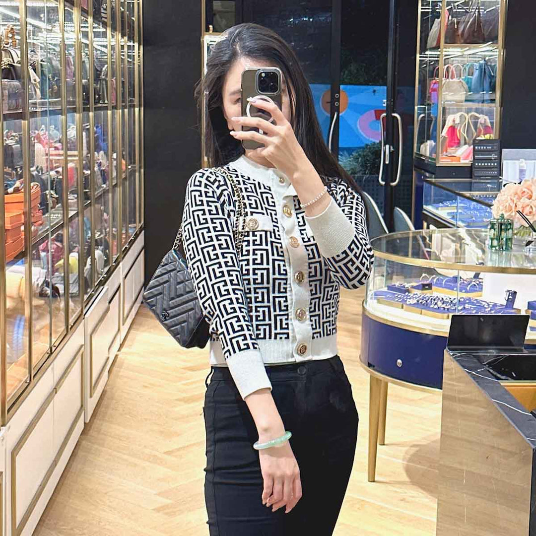 Chanel Black Chevron WOC Bag - Jiaxyk