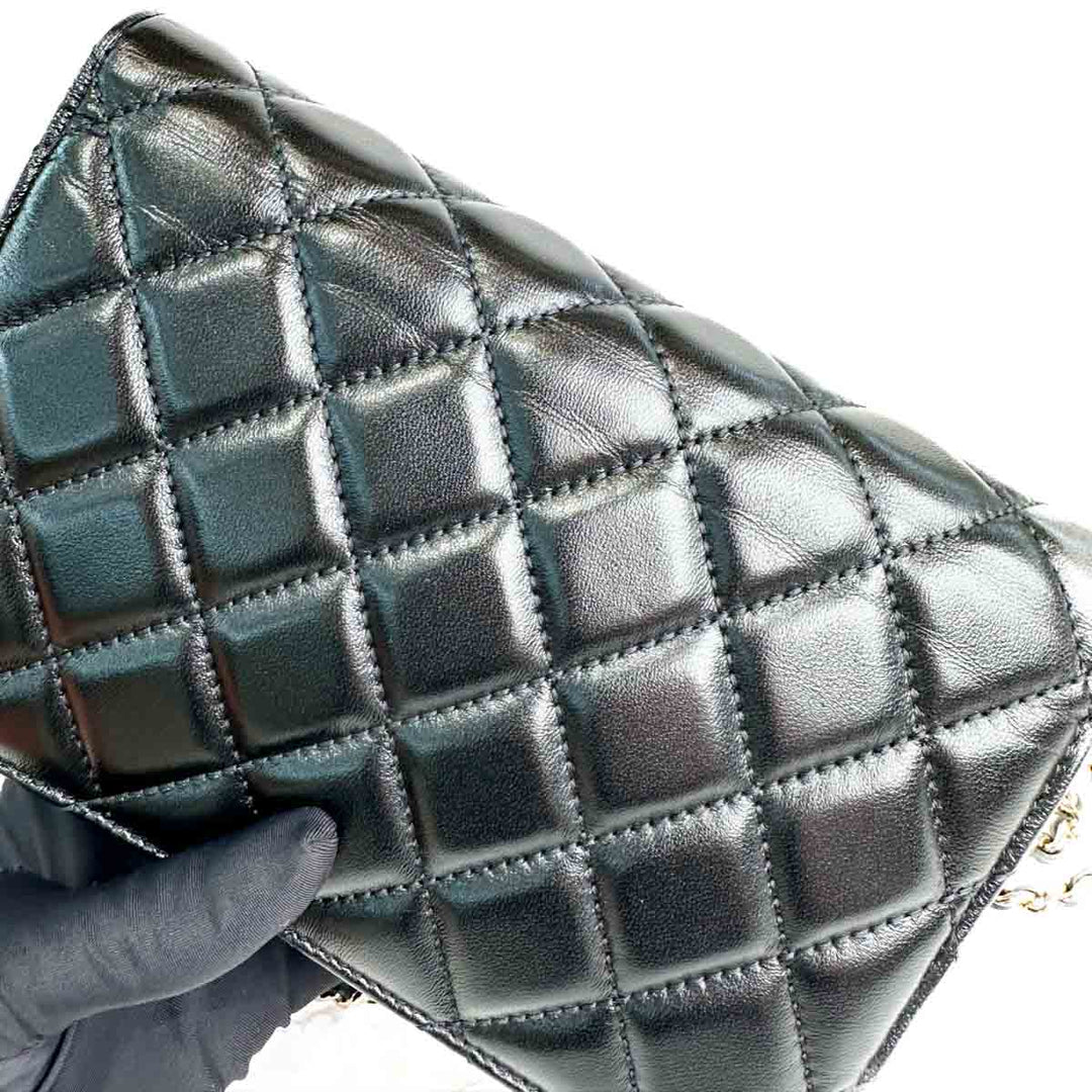 Chanel Black Chevron WOC Bag - Jiaxyk
