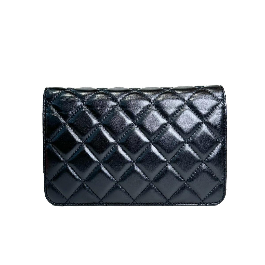 Chanel Black Chevron WOC Bag - Jiaxyk