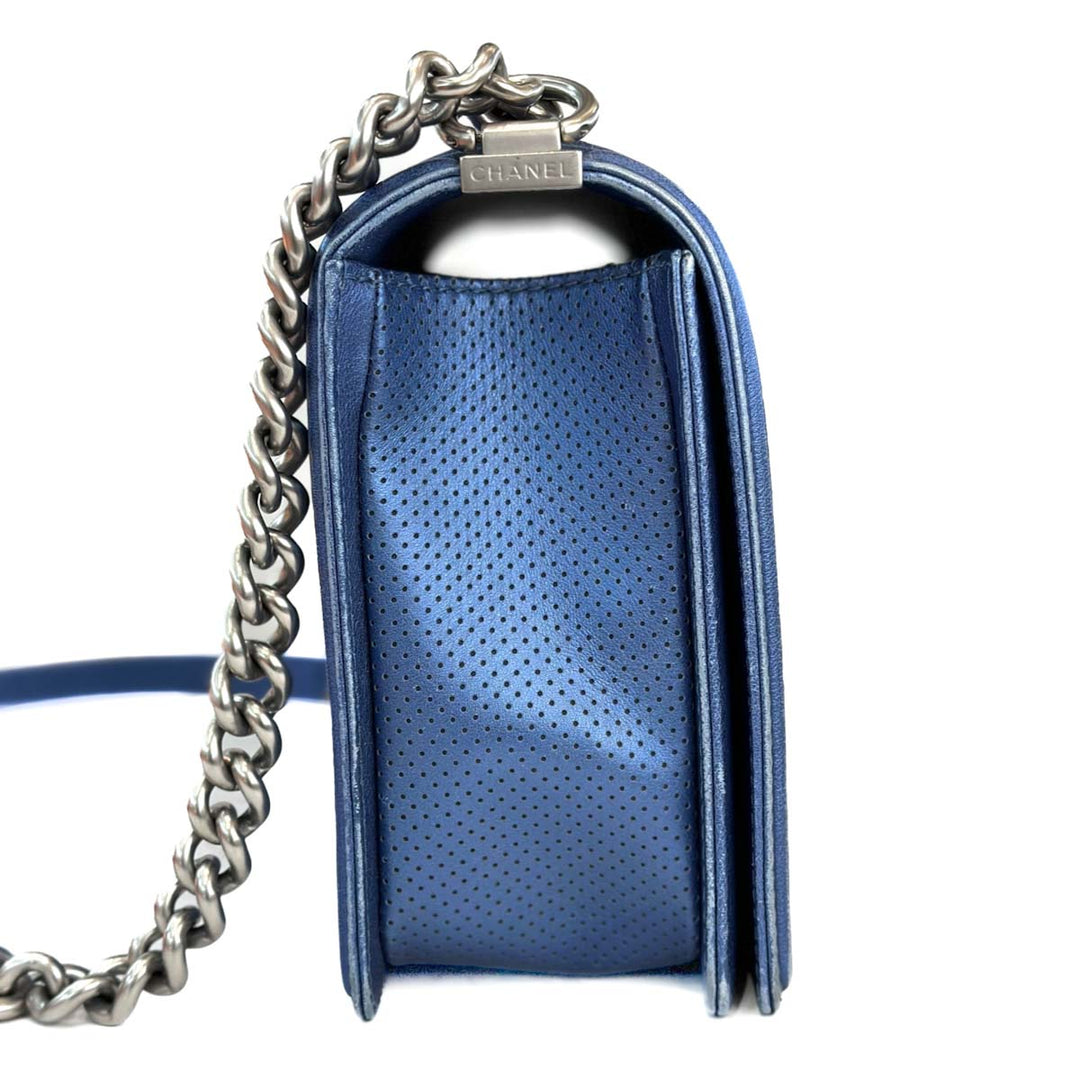 Chanel Medium Blue Leboy Bag - Jiaxyk