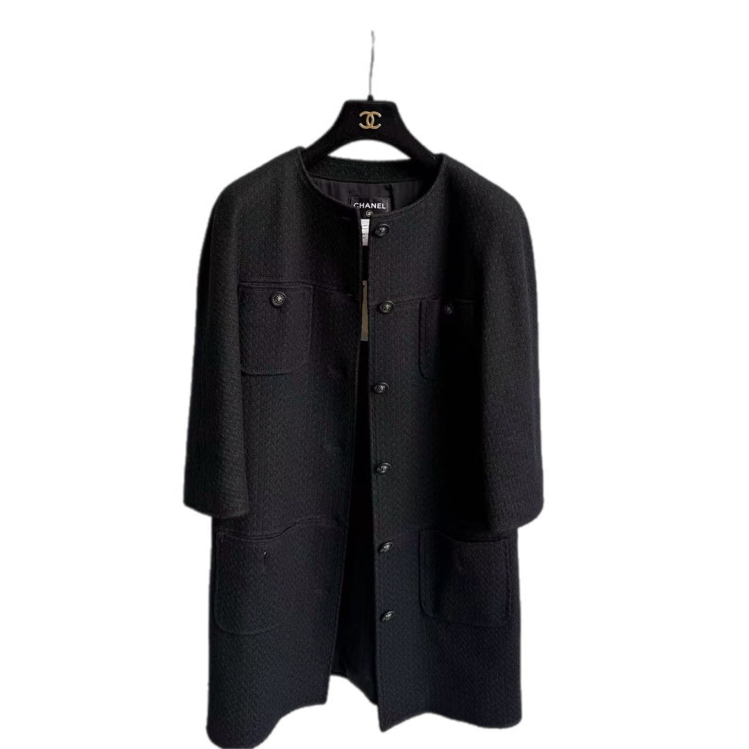 Chanel Black Tweed Jacket #38