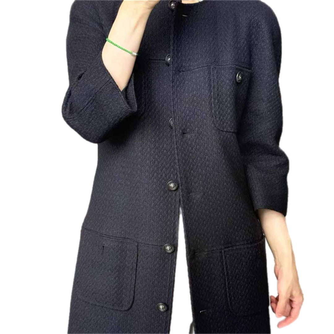 Chanel Black Tweed Jacket #38