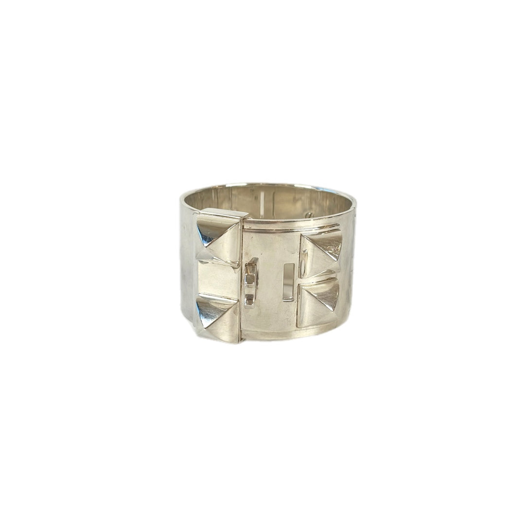 Hermes Silver CDC Bracelet LG
