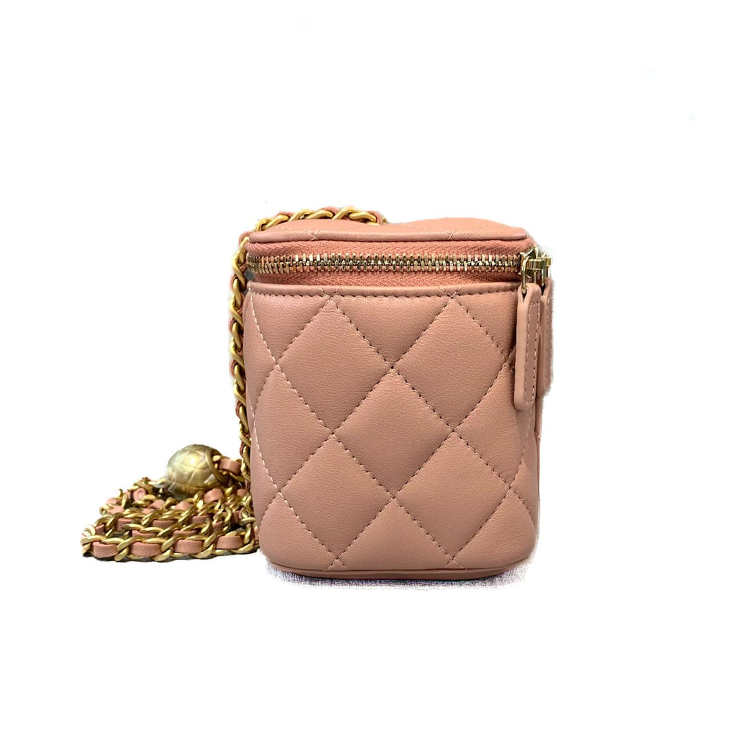 Chanel Pink Vanity Case with Pearl Crush - Jiaxyk