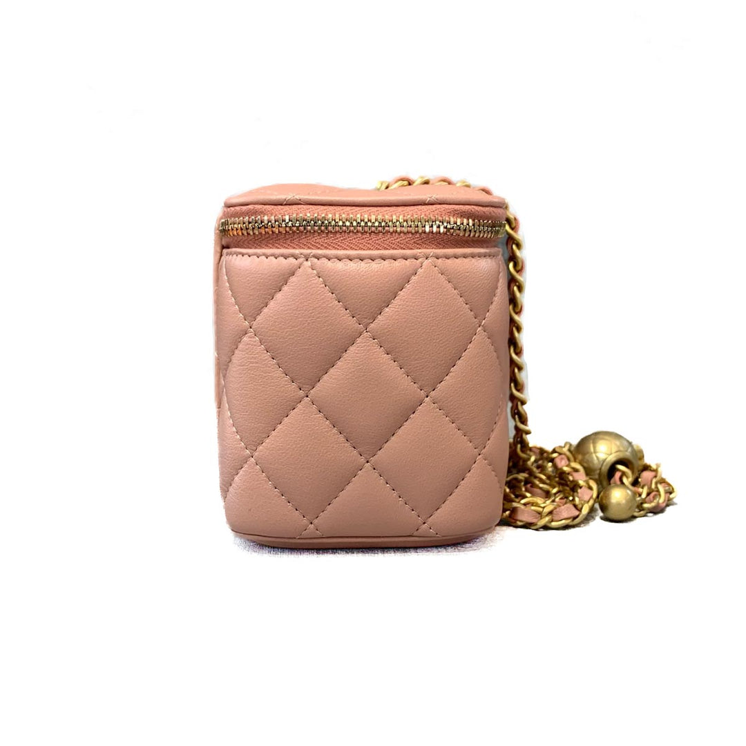 Chanel Pink Vanity Case with Pearl Crush - Jiaxyk