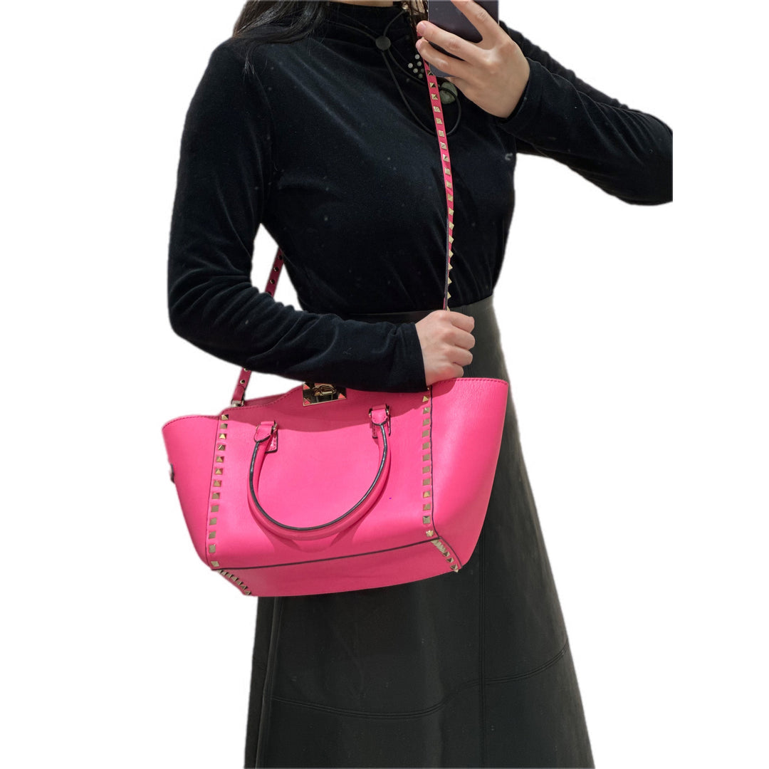 Valentino Pink Stud Tote Bag