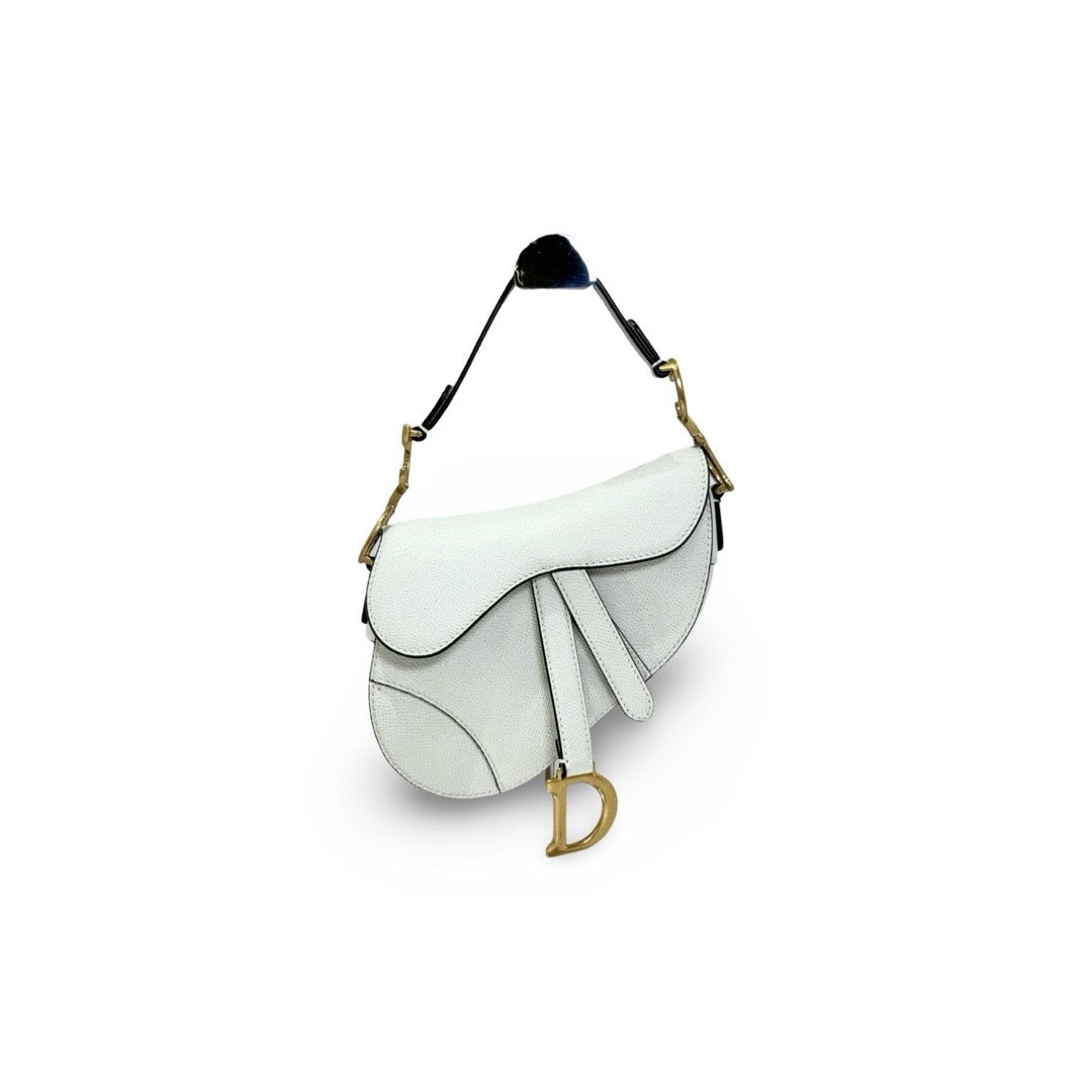 Dior Mini Light Grey Saddle Bag - Jiaxyk