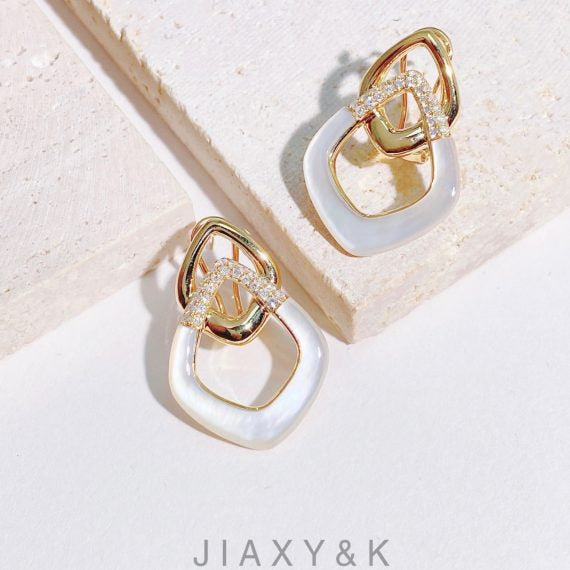 Rhombus Diamond Earrings - Jiaxyk