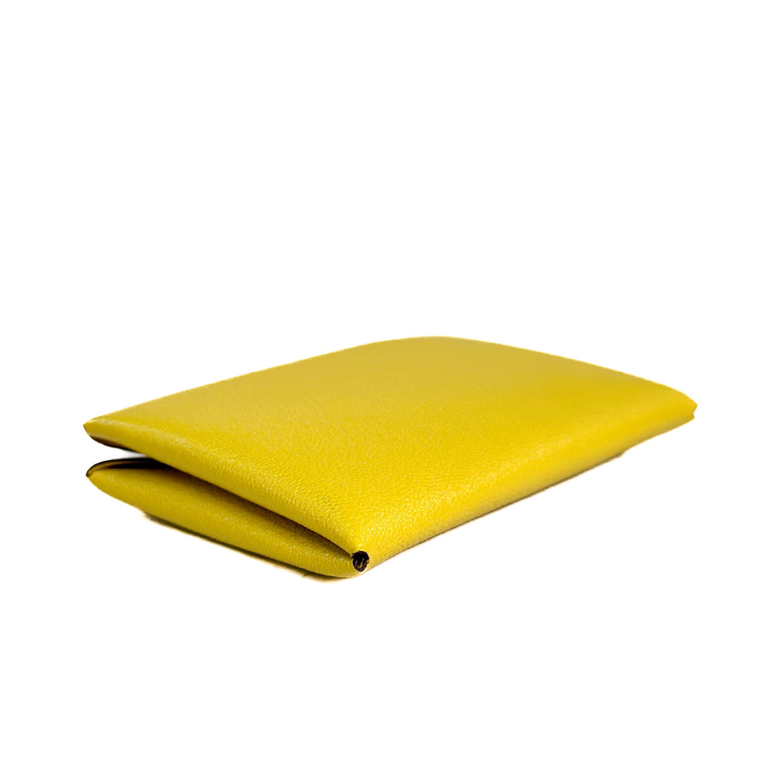 Hermes Yellow Calvi Card Holder - Jiaxyk