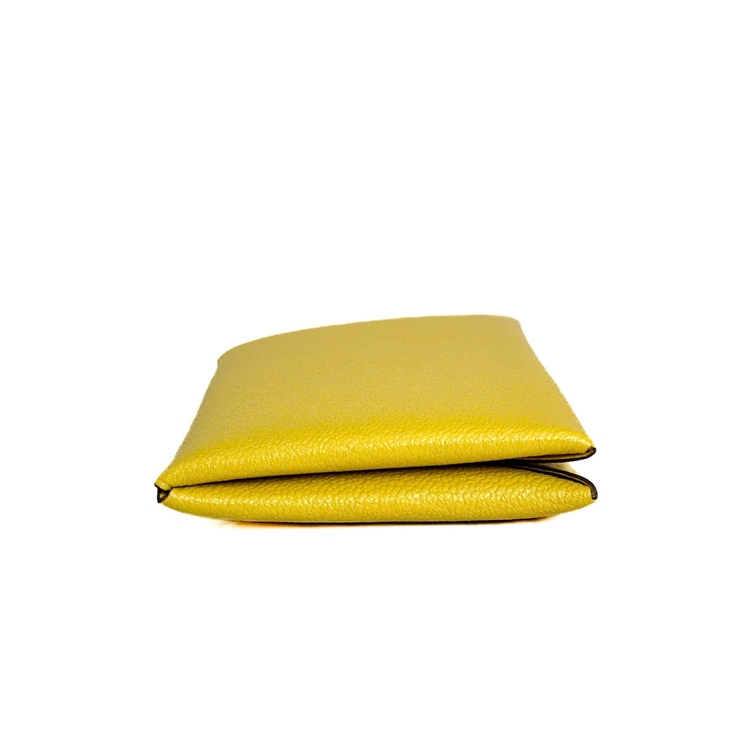 Hermes Yellow Calvi Card Holder - Jiaxyk