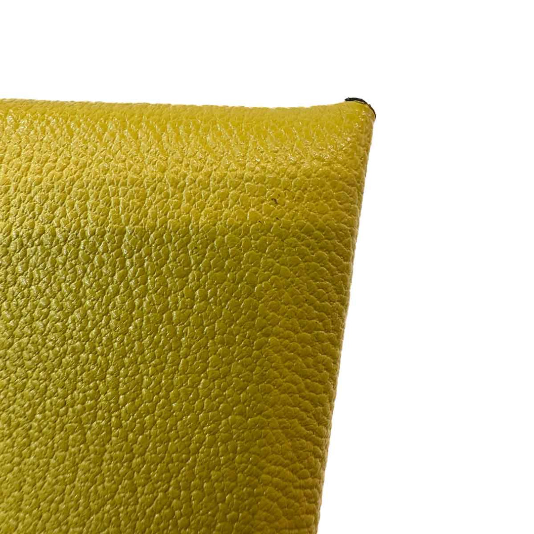 Hermes Yellow Calvi Card Holder - Jiaxyk