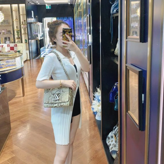 Louis Vuitton Python Leather Twist MM Bag - Jiaxyk