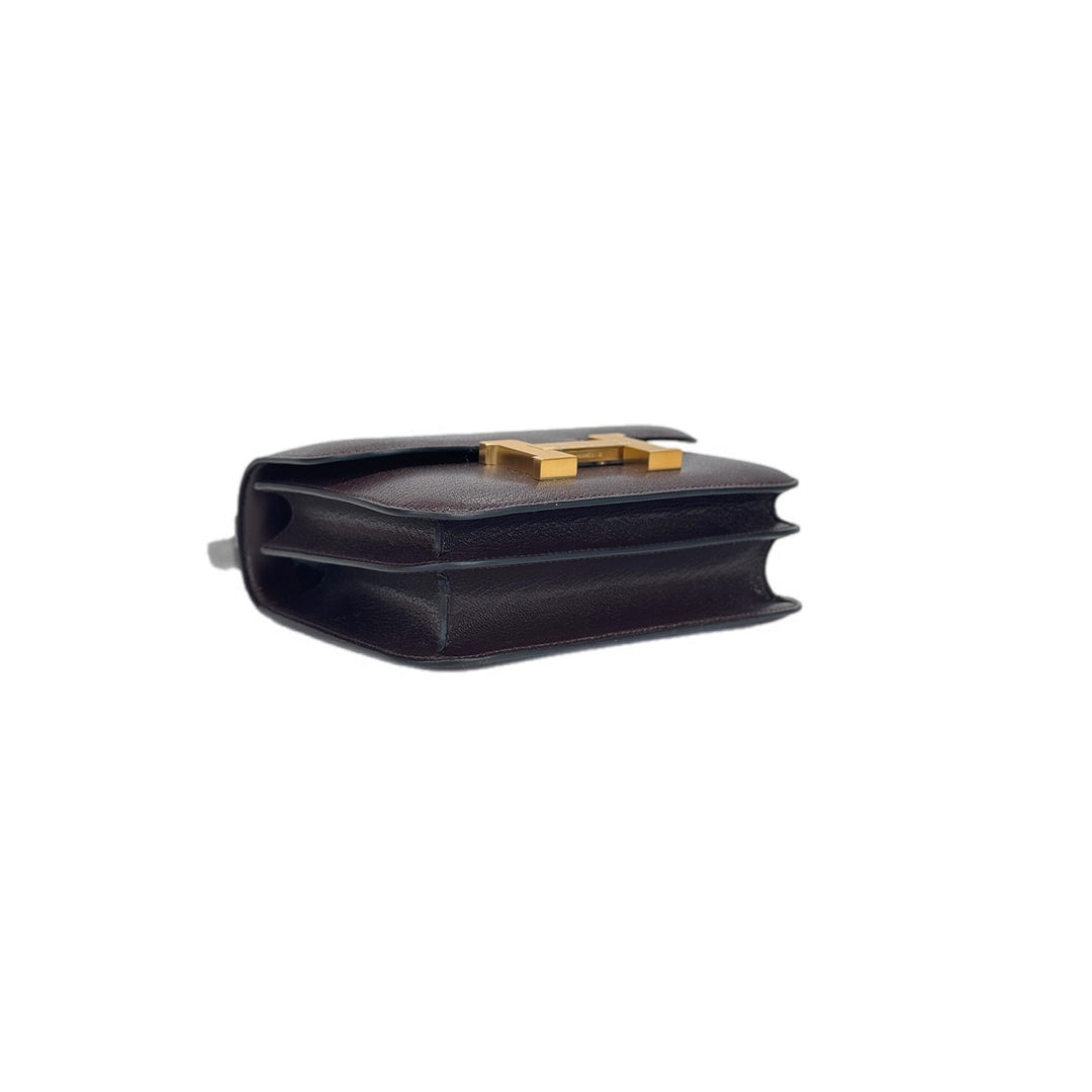 Hermes Constance Bag Mini 0G Rouge Sellier Chever Chamkila