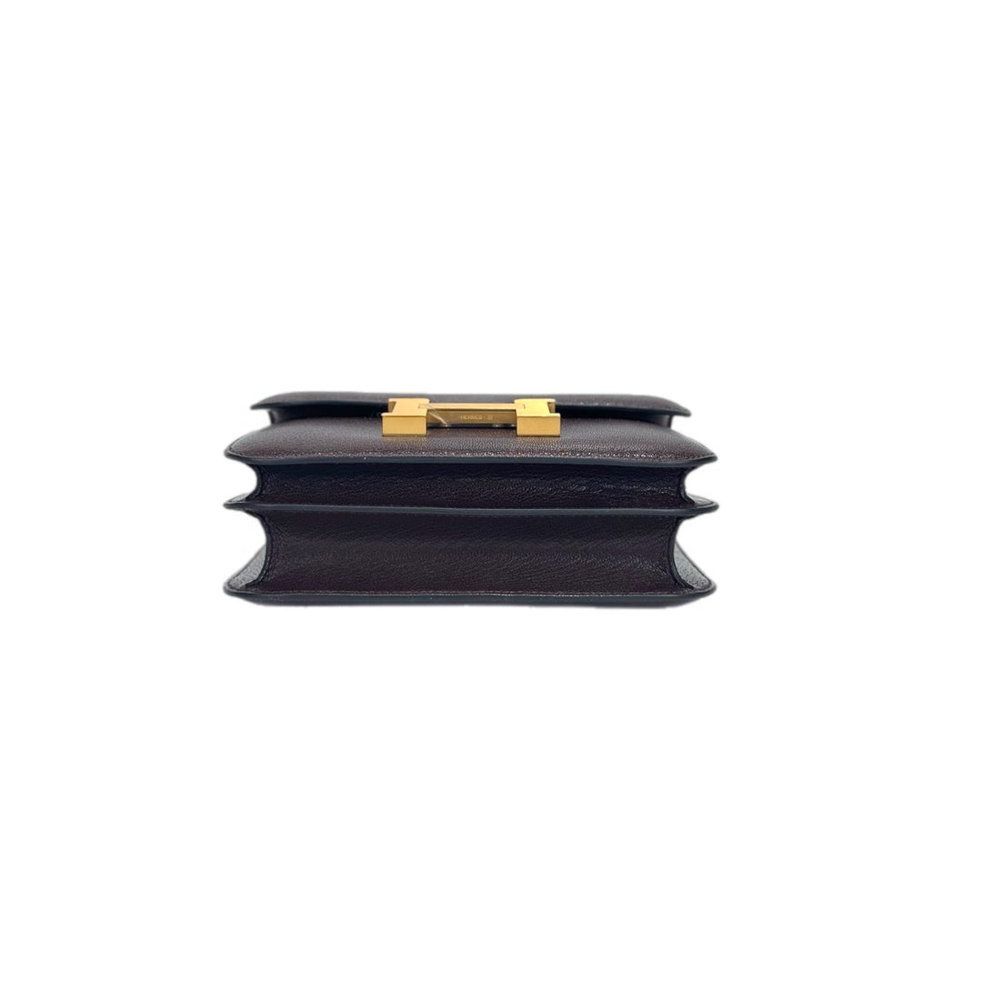 Hermes Constance Bag Mini 0G Rouge Sellier Chever Chamkila