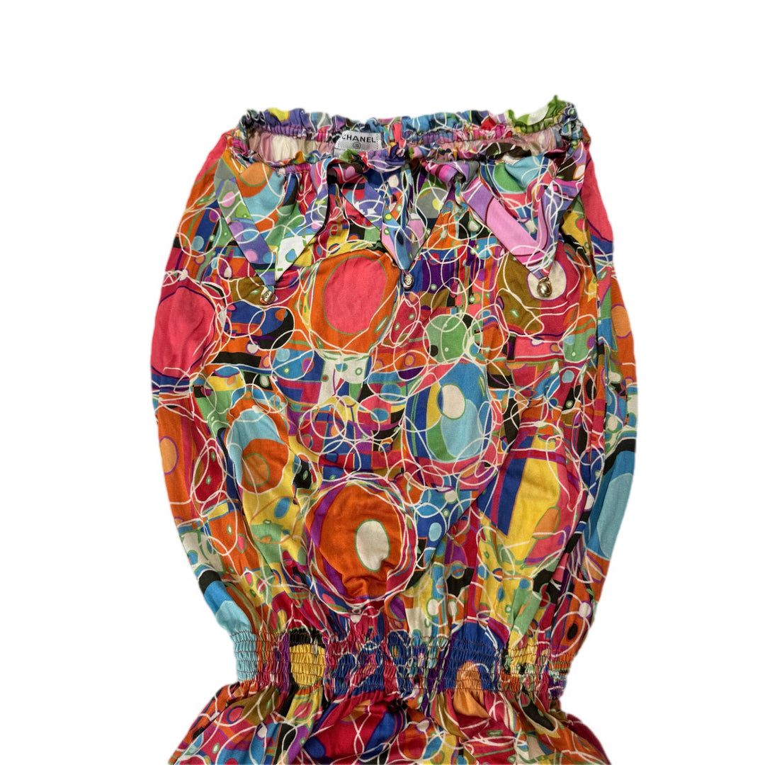 Chanel Multicolour Printed Silk Halter Neck Top #34