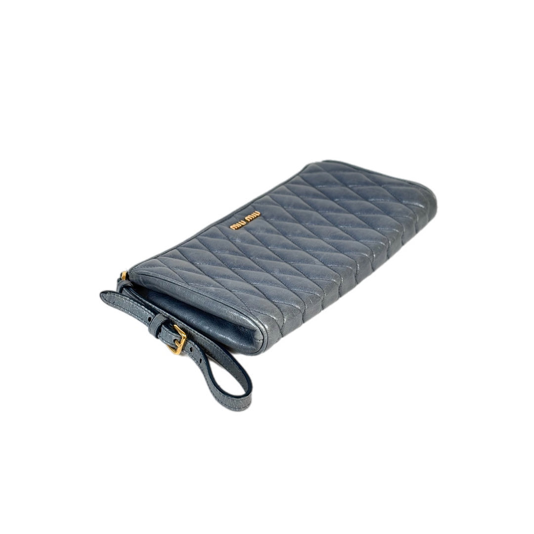 Miumiu Blue Wallet with Handle