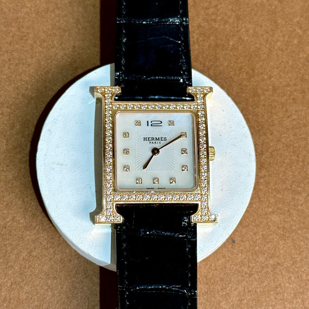 Hermes Heure H Watch, Medium Model, 30 MM with Alligator Strap - Jiaxyk