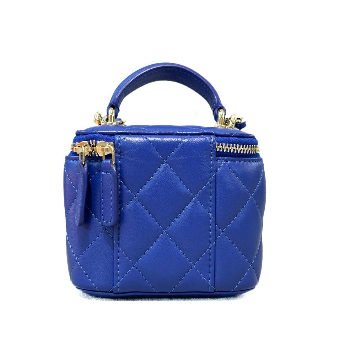 Chanel Mini Blue Top Handle Vanity Case - Jiaxyk