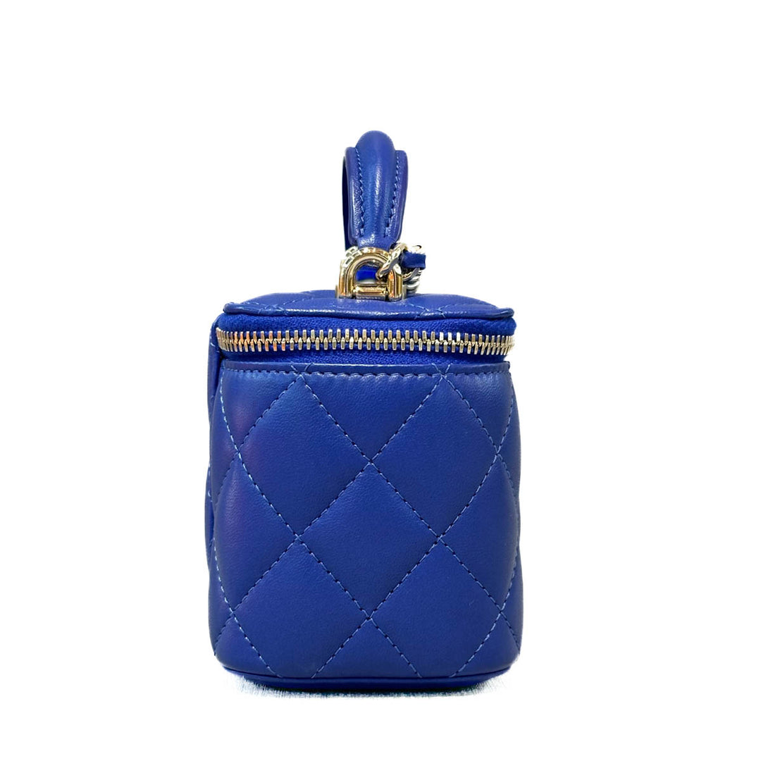 Chanel Mini Blue Top Handle Vanity Case - Jiaxyk