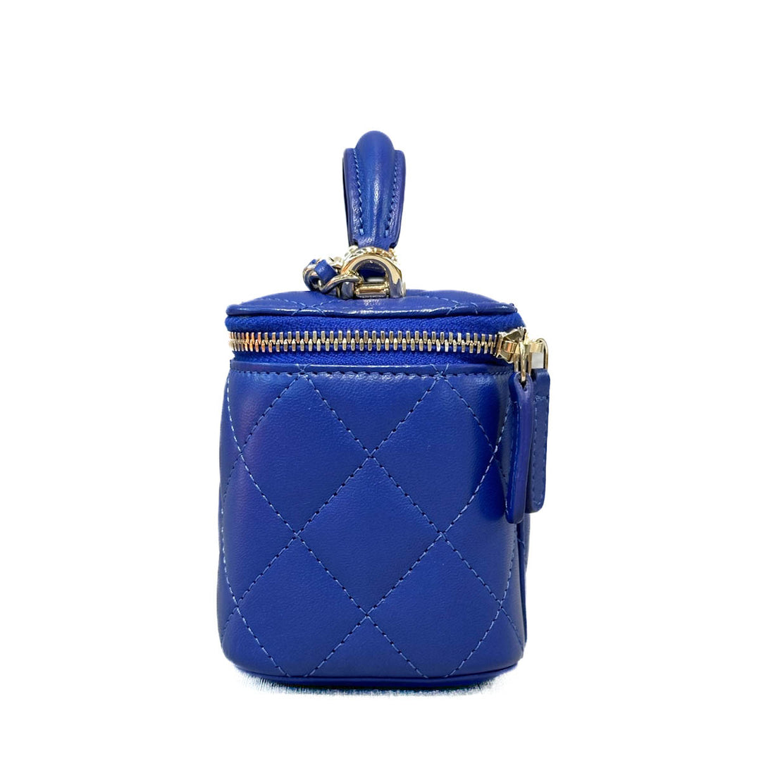 Chanel Mini Blue Top Handle Vanity Case - Jiaxyk