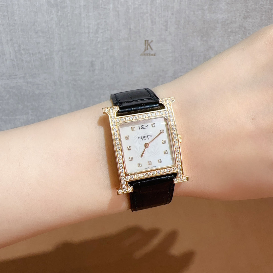 Hermes Heure H Watch, Medium Model, 30 MM with Alligator Strap - Jiaxyk