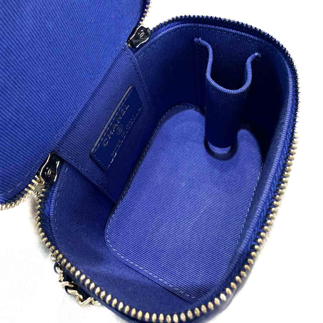 Chanel Mini Blue Top Handle Vanity Case - Jiaxyk