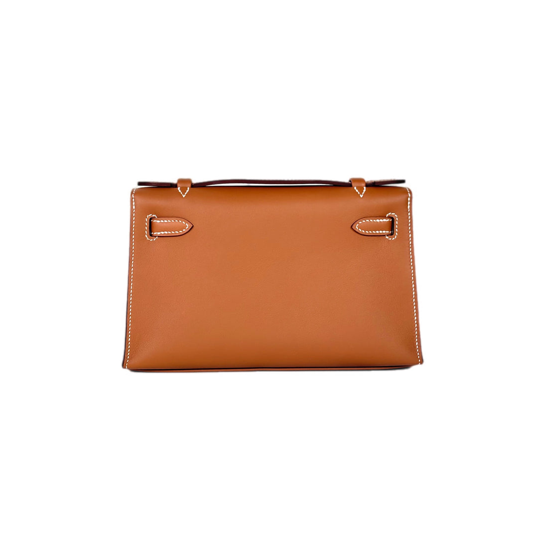 Hermes Kelly Mini Pochette Bag Gold