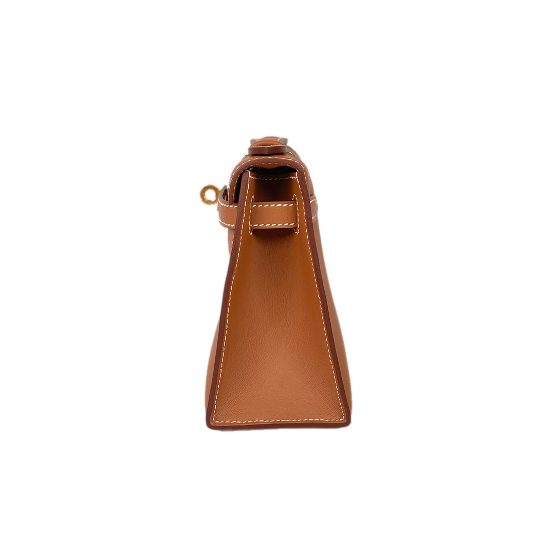 Hermes Kelly Mini Pochette Bag Gold
